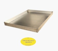 Teglia alluminata 32x42 h 4 cm pizza pane focaccia dolci forno casa blu acciaio
