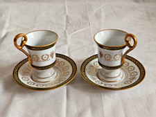 Vintage Splendida coppia di Tazze da tè, caffè Francesi Limoges con Piattini
