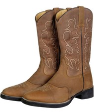 Stivali western in cuoio con