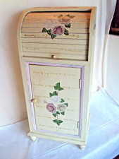 Mobiletto legno decoro rose