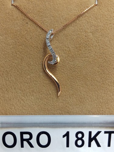 Collana oro rosa bianco - e,