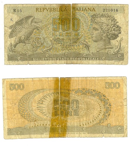 500 lire aretusa - lire, 20-10-1967