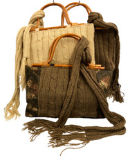 BORSA IN LANA CON SCIARPA cm