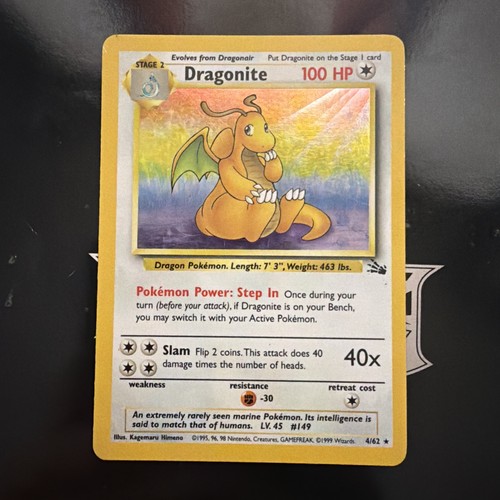 Dragonite fossil holo - 4/62,