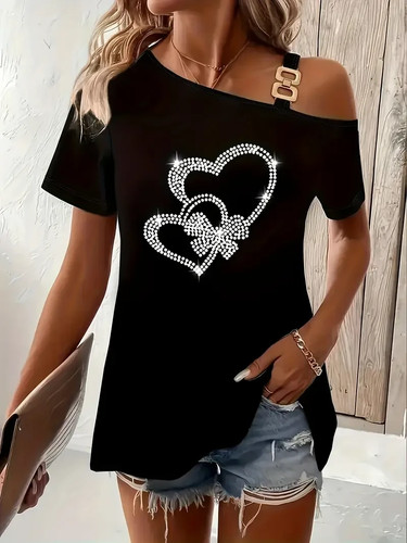 Elegante maglietta nera con