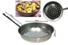 Padella Forata Arrostacastagne 1 Manico Caldarroste Castagne Autunno