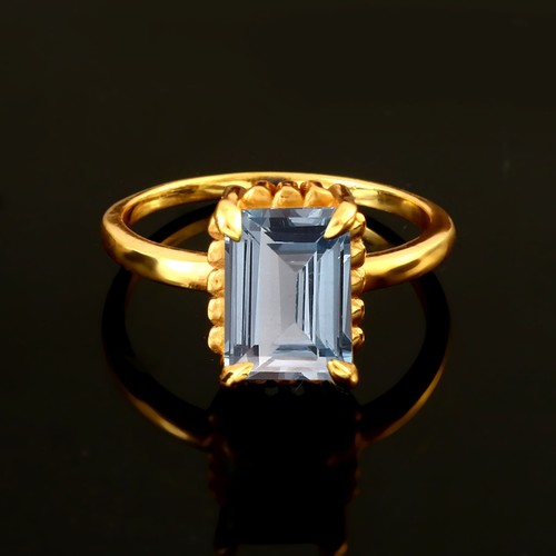 Anello gemma blu - anello,