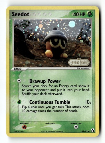 Pokemon card seedot - card,
