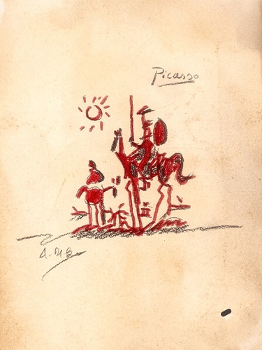 Disegno mano don chisciotte - disegno,