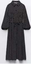 ZARA DONNA ABITO MIDI A POIS