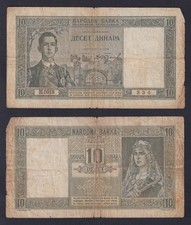Banconota Jugoslavia 10 dinara 1939 P.-35 BB-/VF-