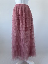 Maxi gonna in tulle rosa