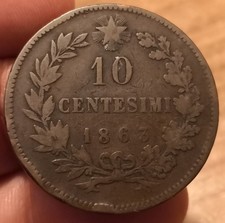 Moneta 10 Centesimi 1863