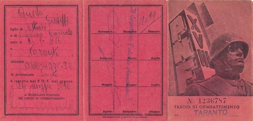 1940 italia regno tessera - 1940,