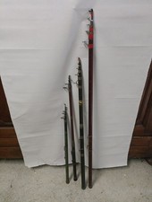 Lotto Canne Da Pesca Vintage No Carbonio 4 Pezzi Da Restauro 