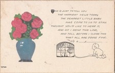 Birth announcement vase of - birth,