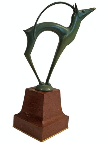 Bronzo art decò antilope - bronzo,