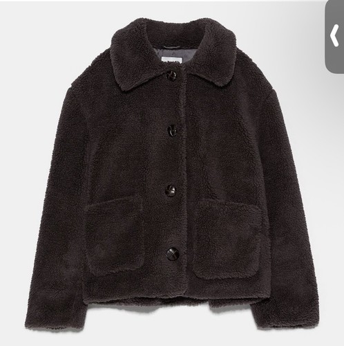 Zara brown teddy bear jacket - brown,