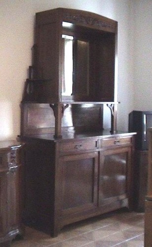 Antica vetrina credenza legno