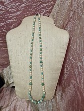 Collana Perle bigiotteria e Perline Vetro, Susta In Argento 925 vintage (V3) ^