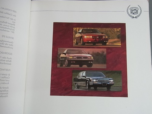 Cadillac prospekt 1992 - prospekt, /