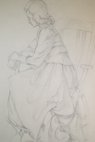 Disegno matita donna - a,