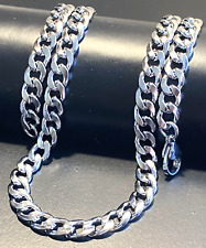 Collana catena in acciaio inox da uomo lunga 60 cm catenina girocollo donna 6 mm