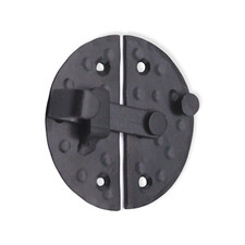 Serratura per porta armadio serratura in ferro battuto forgiato a mano forma rotonda rustica nera