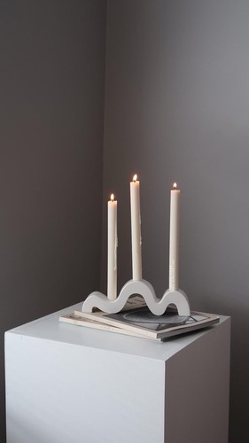 Porta candela candelabro onda - porta,