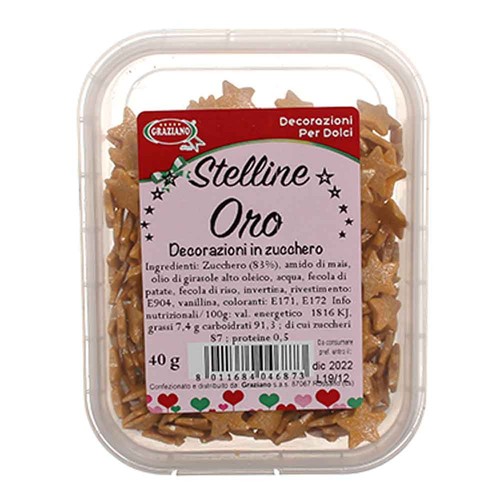 Stelline zucchero color - di, oro