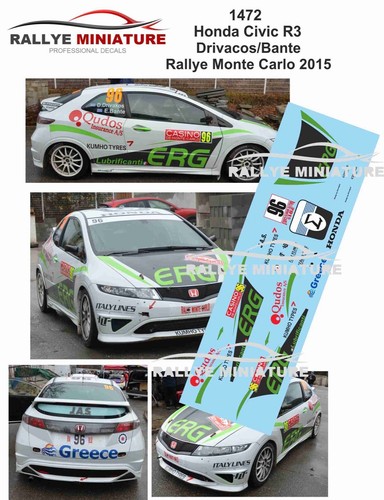 Decals ref 1472 - 1/43, honda