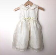 Brums Vestito Elegante di Seta, Bimba  9-12 m 74 cm Cerimonia Festa Battesimo