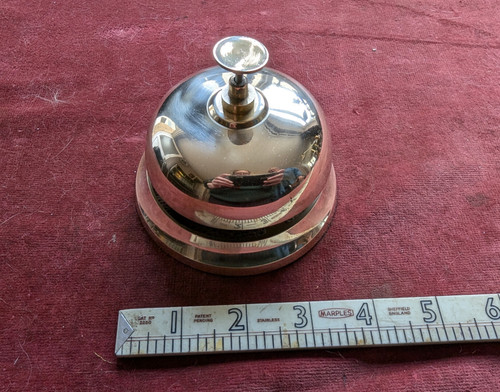 Vintage brass reception bell - brass,