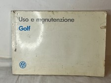 Volkswagen Golf libretto istruzioni manuale uso e manutenzione italiano 1990