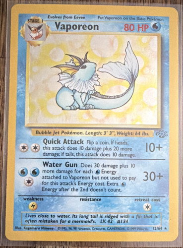 Pokémon tcg vaporeon 64 - pokémon,
