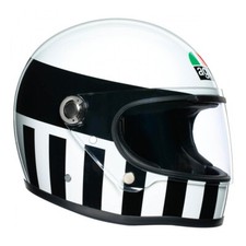 CASCO INTEGRALE AGV X3000 INVICTUS WHITE/BLACK VINTAGE CAFE RACER TAGLIA S