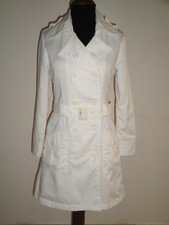 trench donna in cotone bianco Tg S - 40, primavera, business, ufficio, lavoro