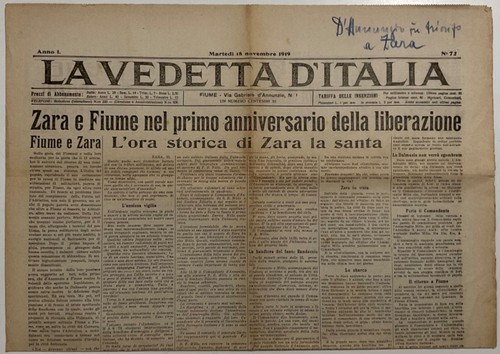 Fiume annunzio quotidiano - fiume, d’annunzio