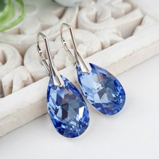 Orecchini blu in argento