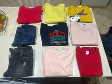 Lotto Vestiti Bimba Usati 7 Maglie + 2 jeans di marca - ottimi 8-9anni 140cm