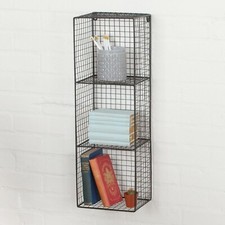 Industrial Metal Wire 2 - 3 Tier Black Shelf Rack Vintage Basket Wall Mounted