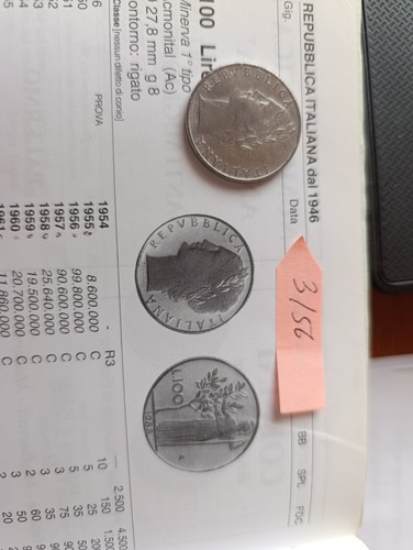 Moneta 100 lire del 1956 - da,