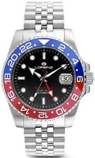 LORENZ GMT - Special Edition 030257DD Orologio Uomo Automatico Nero Ghiera Pepsi