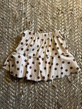 Gonna pantaloncino color panna a pois taglia s