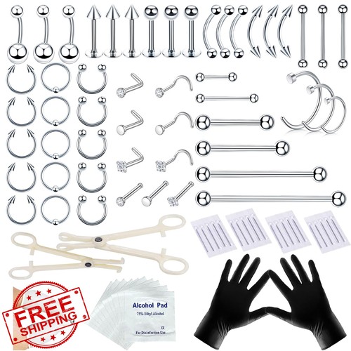 Kit piercing naso tkkuy - naso, 80pcs