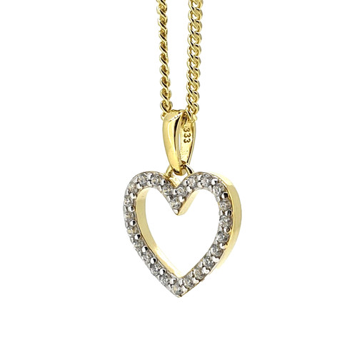 Ciondolo cuore vero - oro, 333