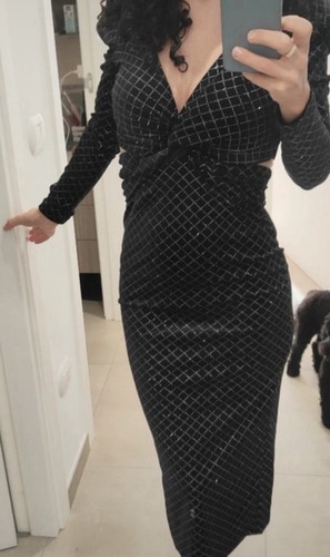 Vestito zara velluto nero - vestito,