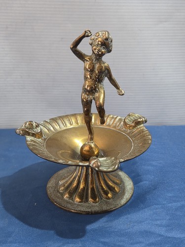 Posacenere ottone con putto - posacenere,
