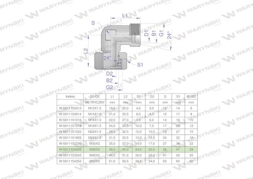 Arco idraulico warynski m36x2 - arco,