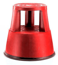 SVELT SGABELLO GIREVOLE CON RUOTE A SCOMPARSA AUTOBLOCCANTI mod.STEPPY ROSSO